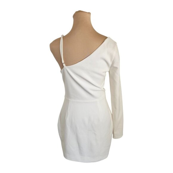 NBD Tobias White One Sleeve Mini Dress Sz S - Picture 7 of 11